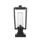 Z-Lite Sheridan 1 Light Outdoor Pier Mounted Fixture, Black And Seedy 594PHMS-SQPM-BK - alternate 3